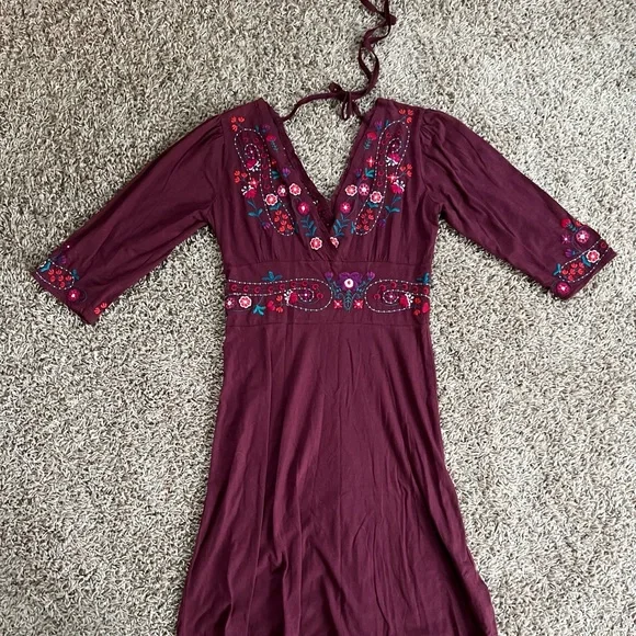 Johnny Was embroidered dress in size Small 3/4 sleeve - Picture 2 of 10